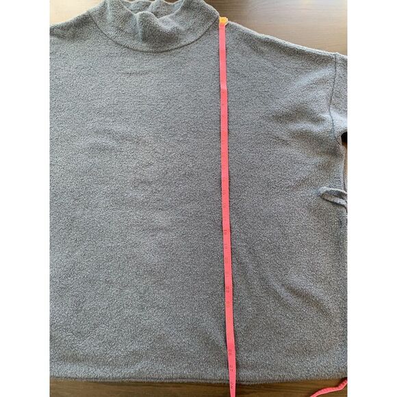 J Jill Pure Jill Sweater Women One Size Teal Mock Neck Lagenlook Oversized Hygge - Picture 8 of 12